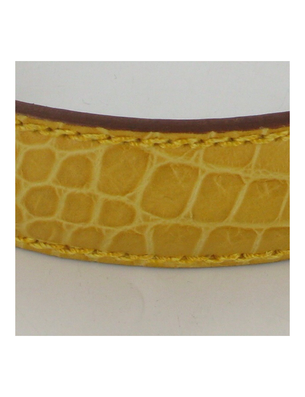 Ceinture cuir jaune FRANCK NAMANI