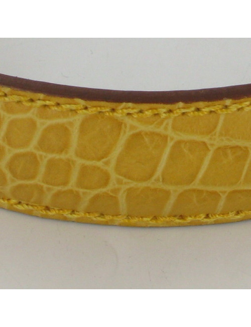 Ceinture cuir jaune FRANCK NAMANI