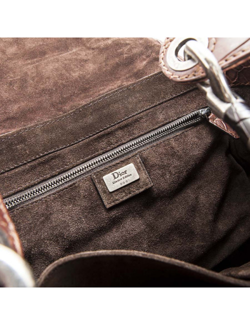 DIOR wallet in matte tobacco crocodile bag