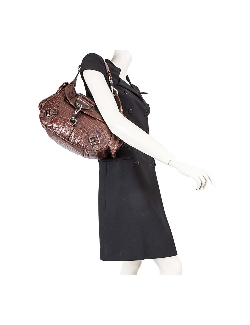 DIOR wallet in matte tobacco crocodile bag