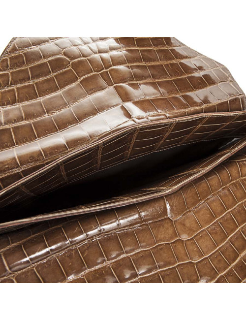 Bag BOTTEGA VENETA crocodile honey