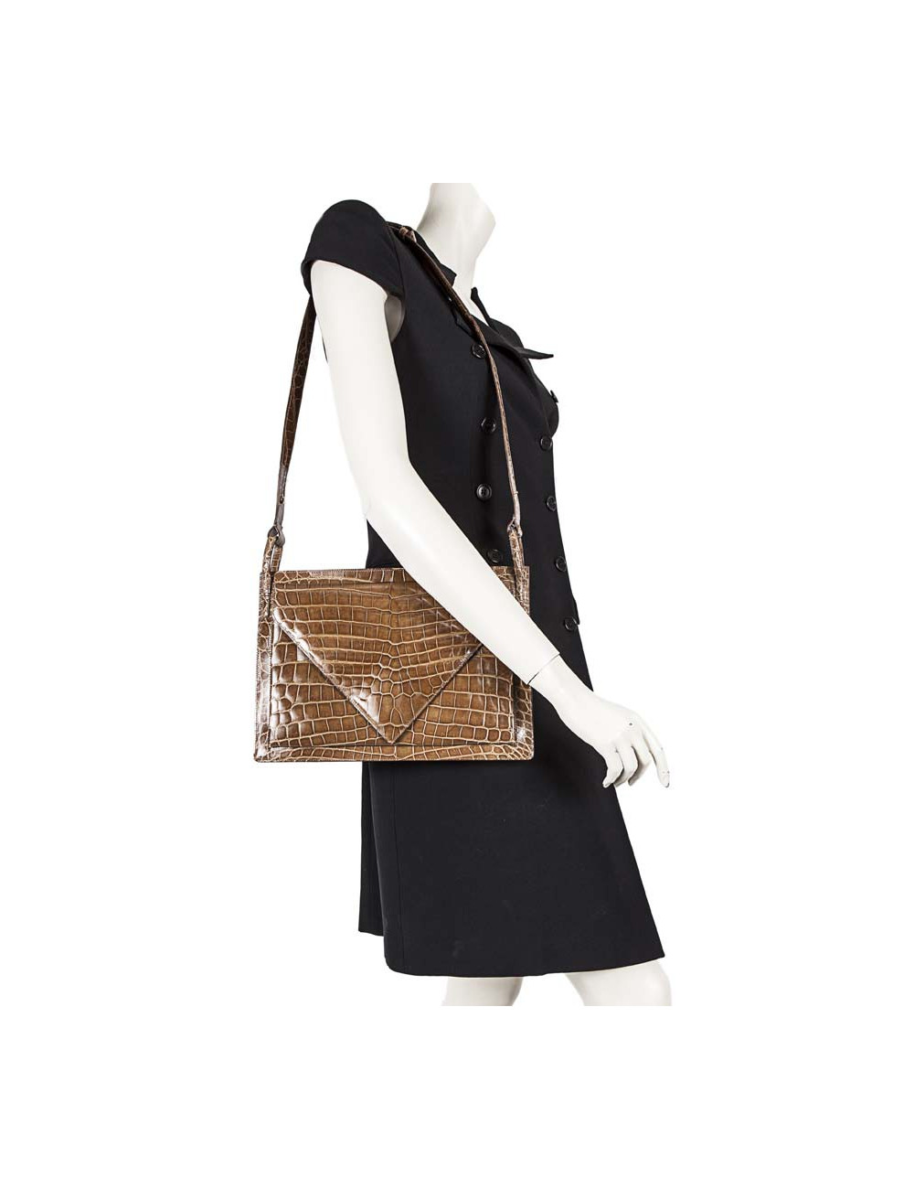 Bag BOTTEGA VENETA crocodile honey