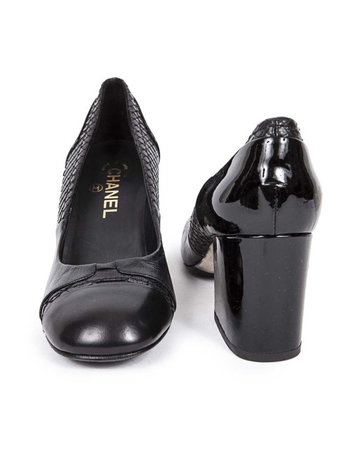 Bottines basses CHANEL T 38 en lamé