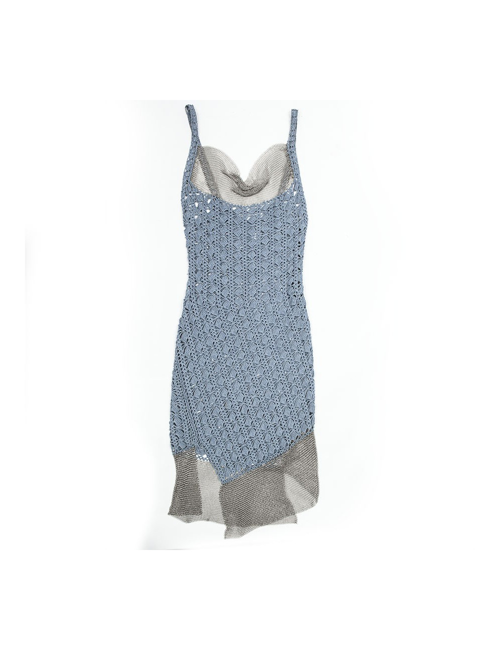 Dress CHRISTIAN DIOR Boutique blue hook and side mesh