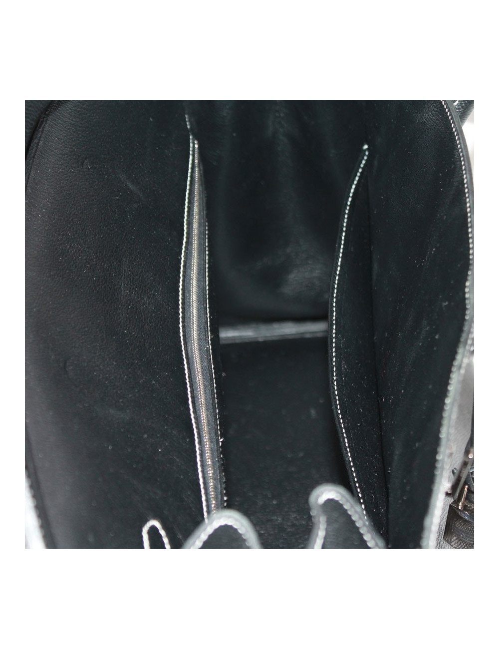 Birkin 40 HERMES epsom noir surpiqûres blanches