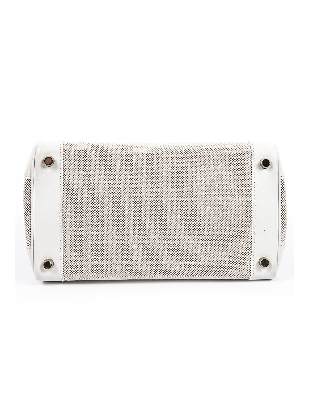 Birkin 30 HERMES H canvas and white leather