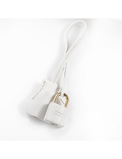 Birkin 30 HERMES H canvas and white leather