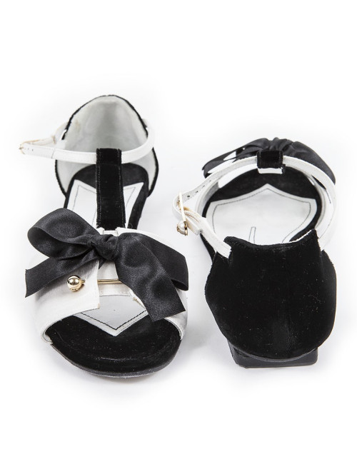 Sandales CHANEL T36 blanches et noires