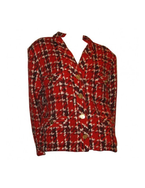 Veste tweed rouge CHANEL