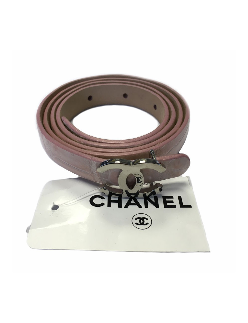 xxx Ceinture CHANEL en cuir rose 