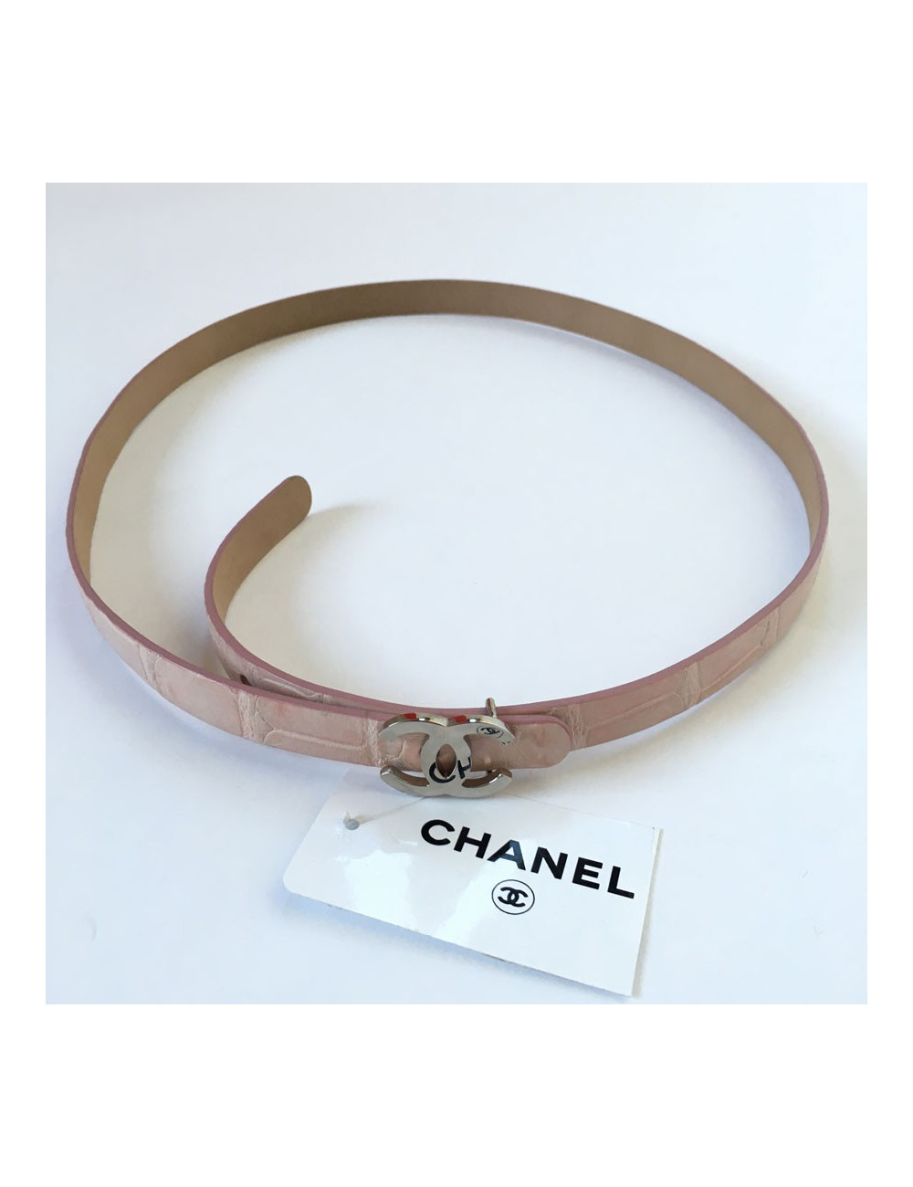 xxx Ceinture CHANEL en cuir rose 