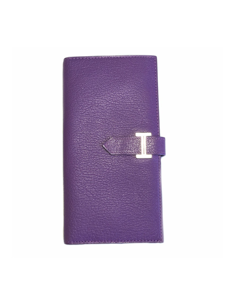 Purple Leather HERMES Bearn wallet