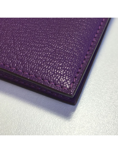 Purple Leather HERMES Bearn wallet