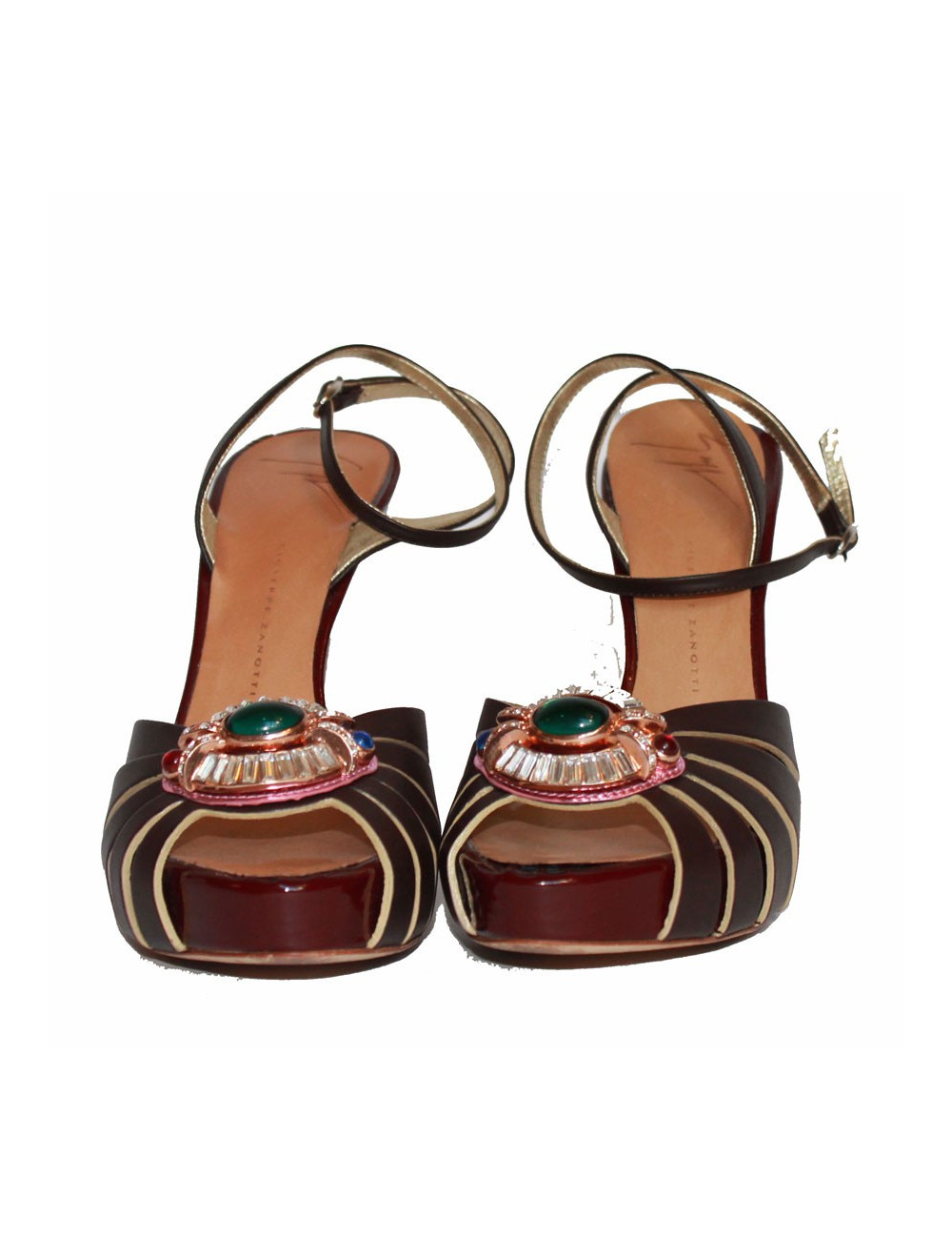 High Sandals GIUSEPPE ZANOTTI T36 brown leather