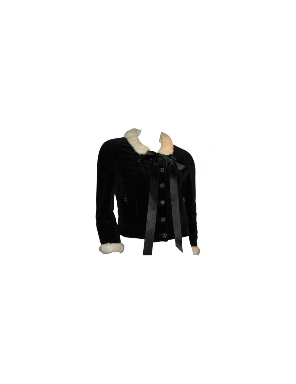 Veste hermine & velours CHANEL