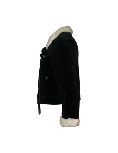 Veste hermine & velours CHANEL