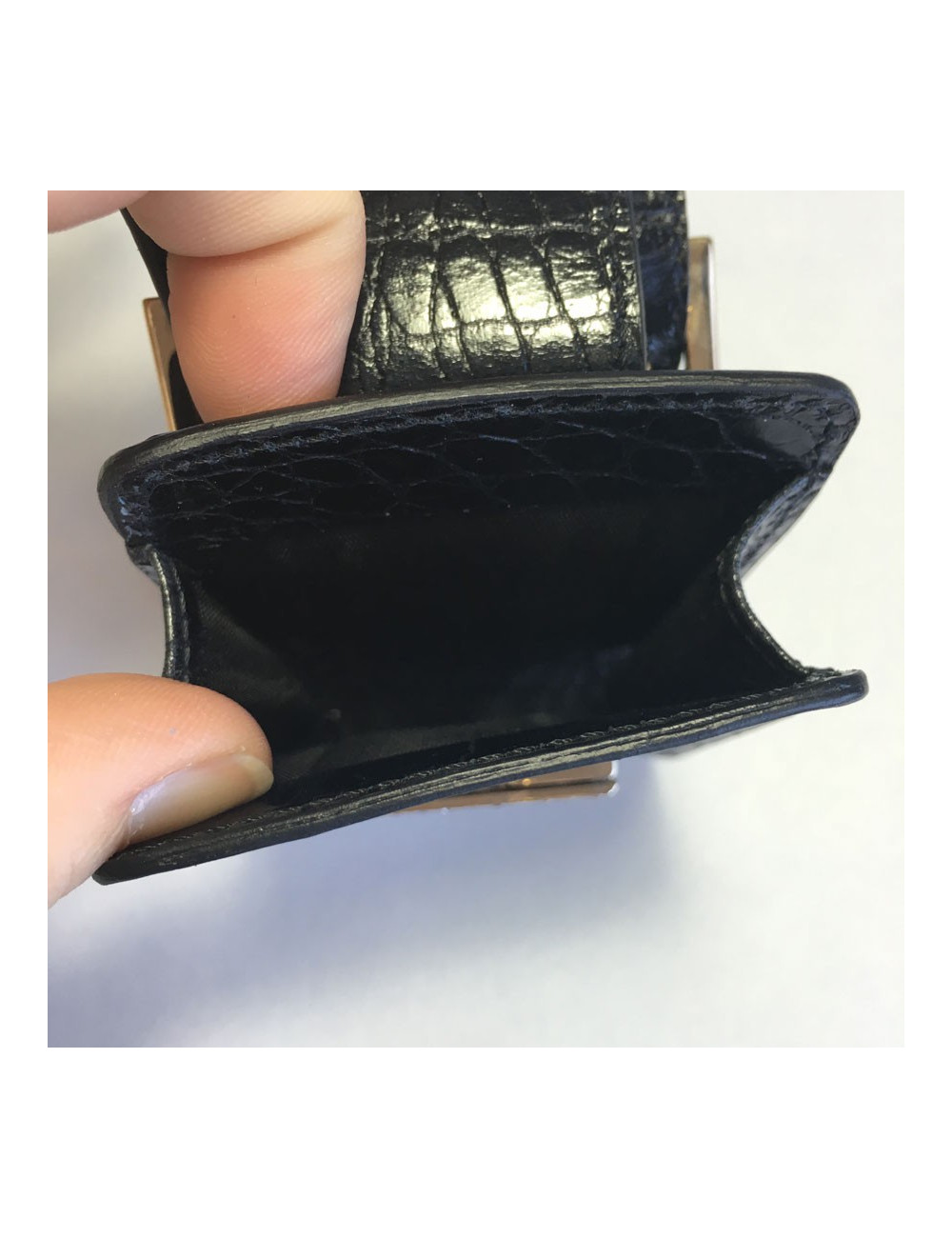 Black patent Croc and strass VALENTINO GARAVANI cigarette case