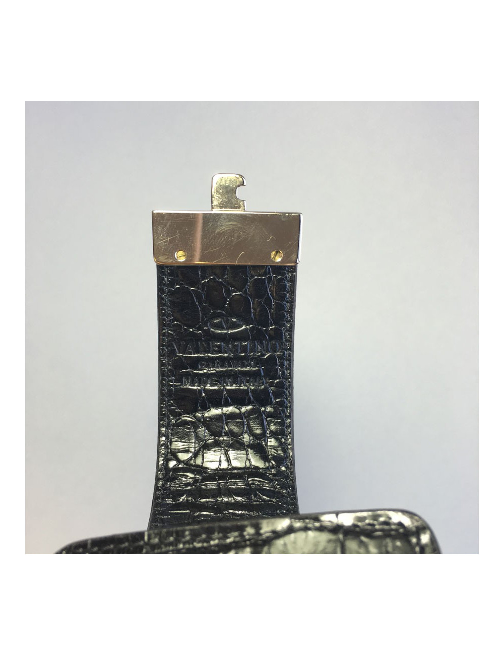 Black patent Croc and strass VALENTINO GARAVANI cigarette case