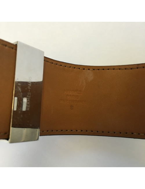xxx Manchette HERMES "Médor" taille S cuir box noir