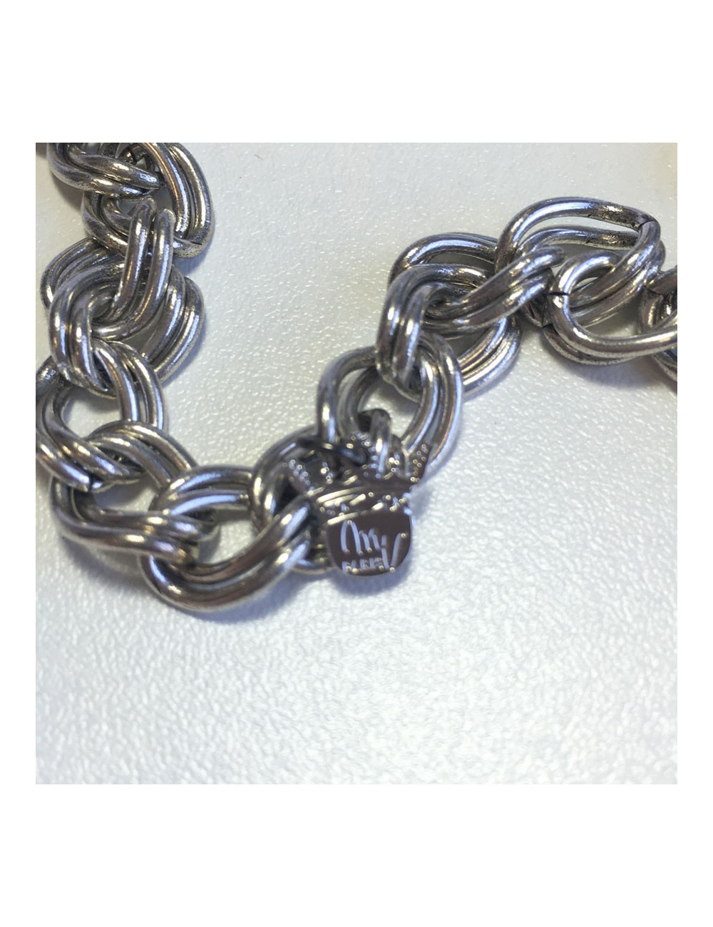 Necklace chain MARGUERITE of VALOIS in silver metal