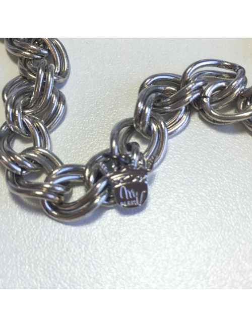 Necklace chain MARGUERITE of VALOIS in silver metal