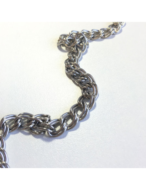 Necklace chain MARGUERITE of VALOIS in silver metal
