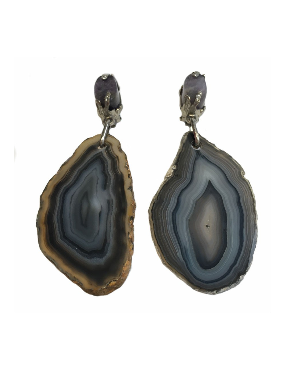 Clips by pierre YVES SAINT LAURENT earrings violet