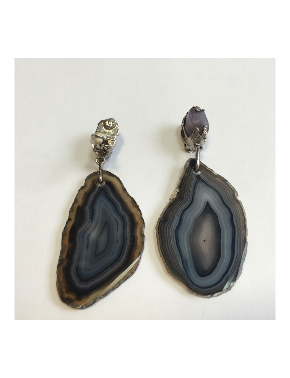 Clips by pierre YVES SAINT LAURENT earrings violet