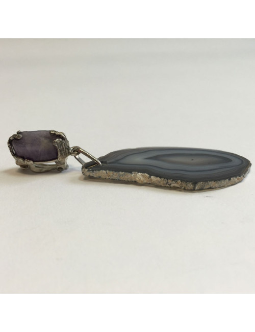 xxx Boucles d'oreille clips YVES SAINT LAURENT en pierre violette