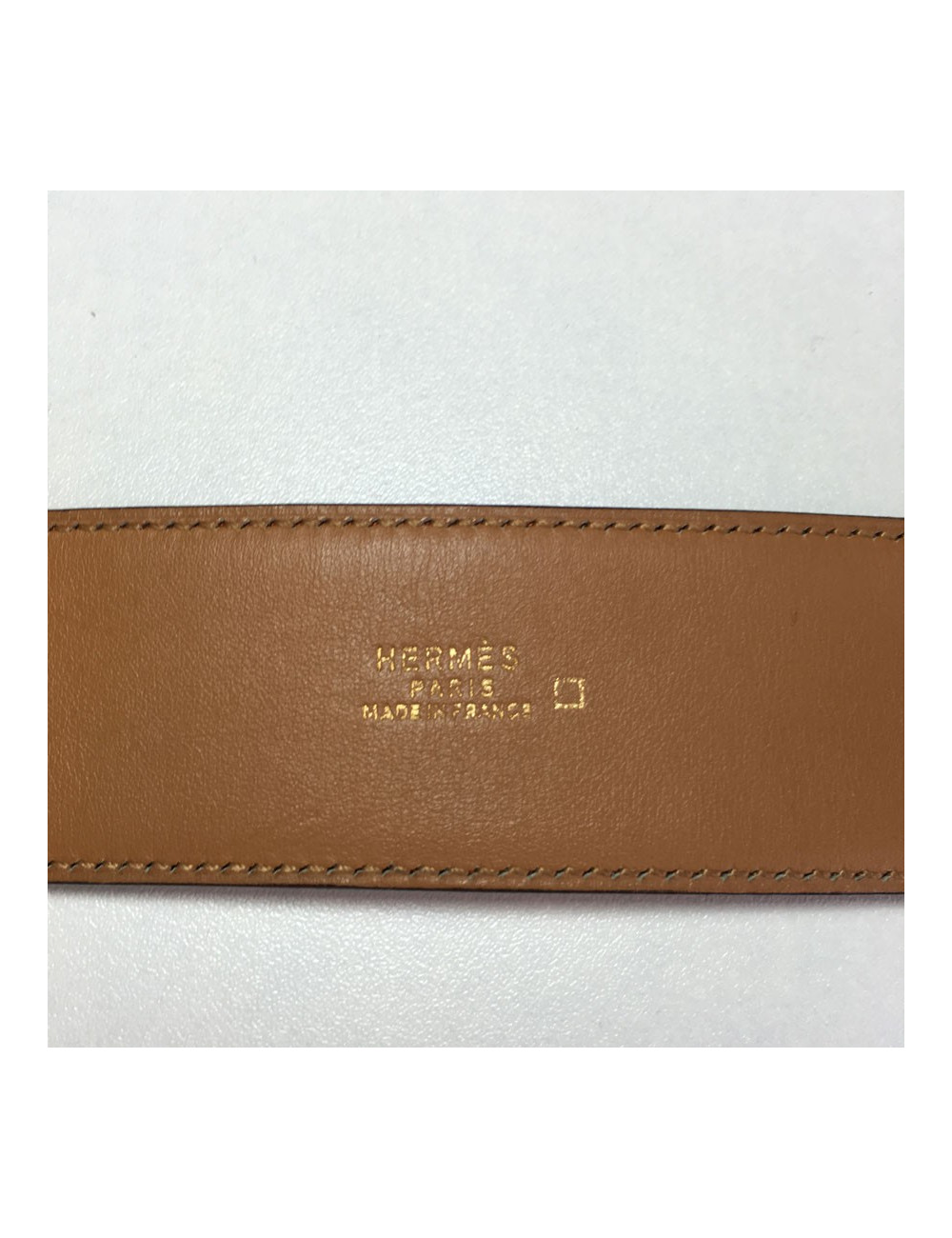 Belt HERMES CDC t 76 in orange crocodile