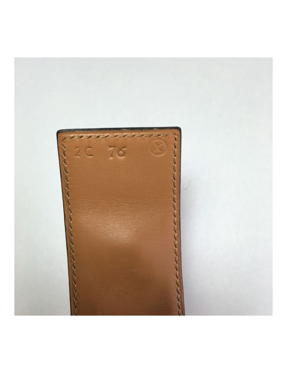 Ceinture HERMES CDC  t 76 en crocodile orange