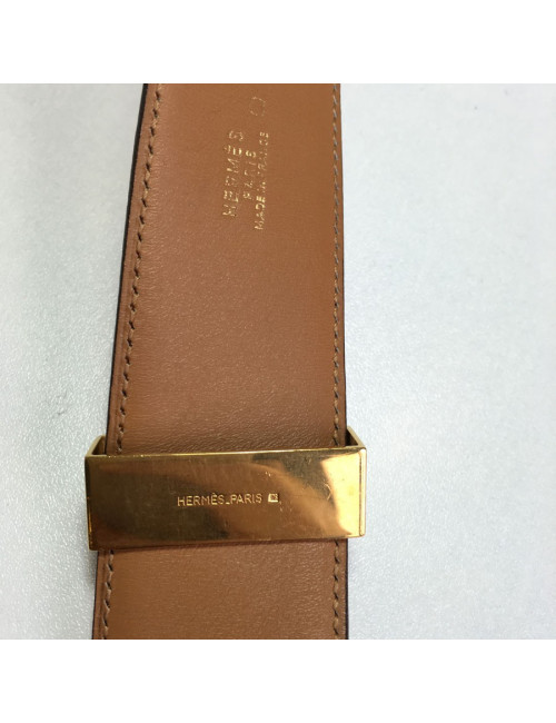 Belt HERMES CDC t 76 in orange crocodile