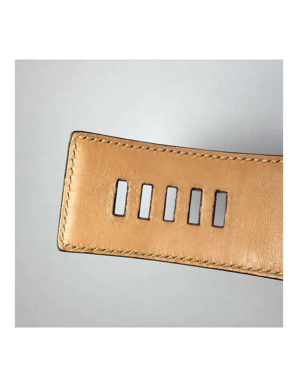 Belt HERMES CDC t 76 in orange crocodile