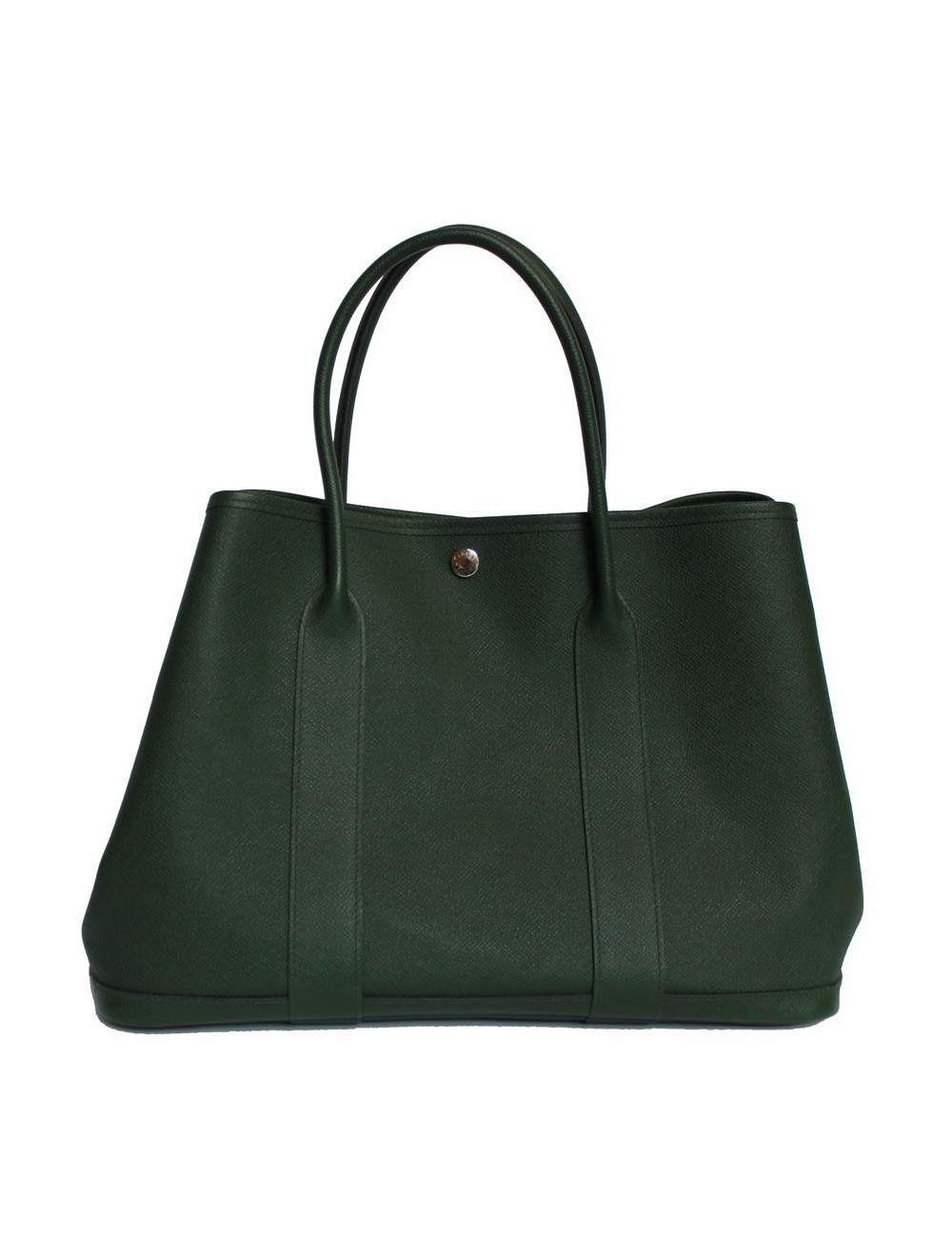 Garden Party HERMES epsom green leather bag