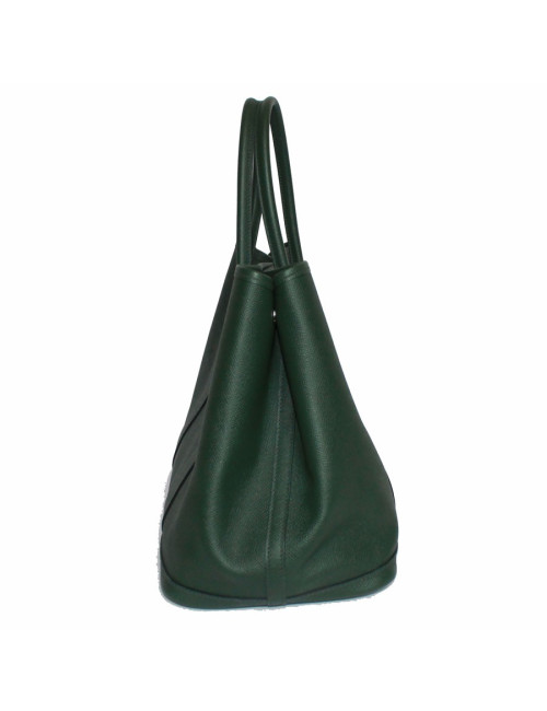 Garden Party HERMES epsom green leather bag