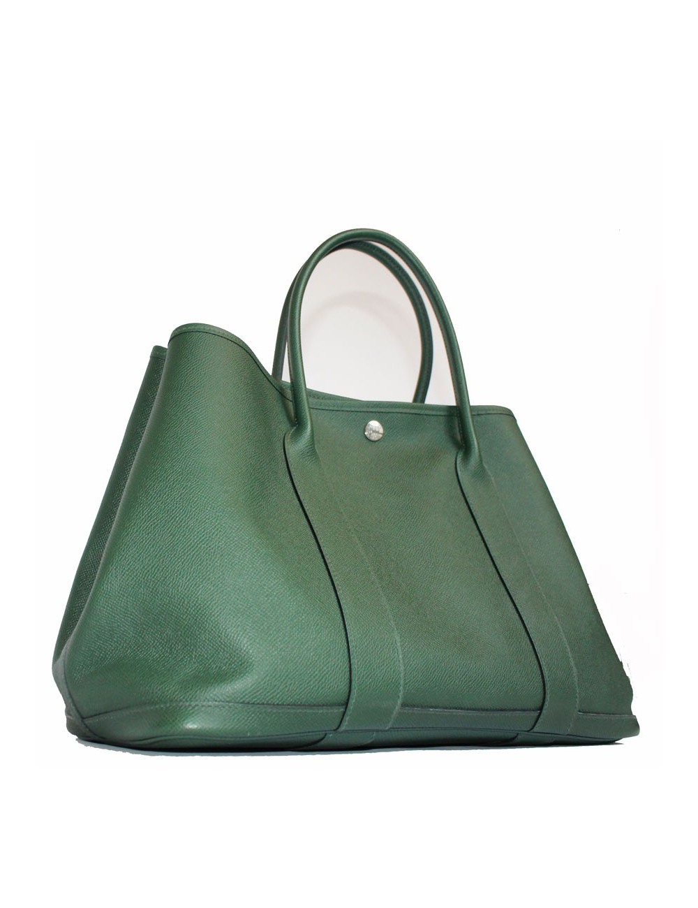 Garden Party HERMES epsom green leather bag