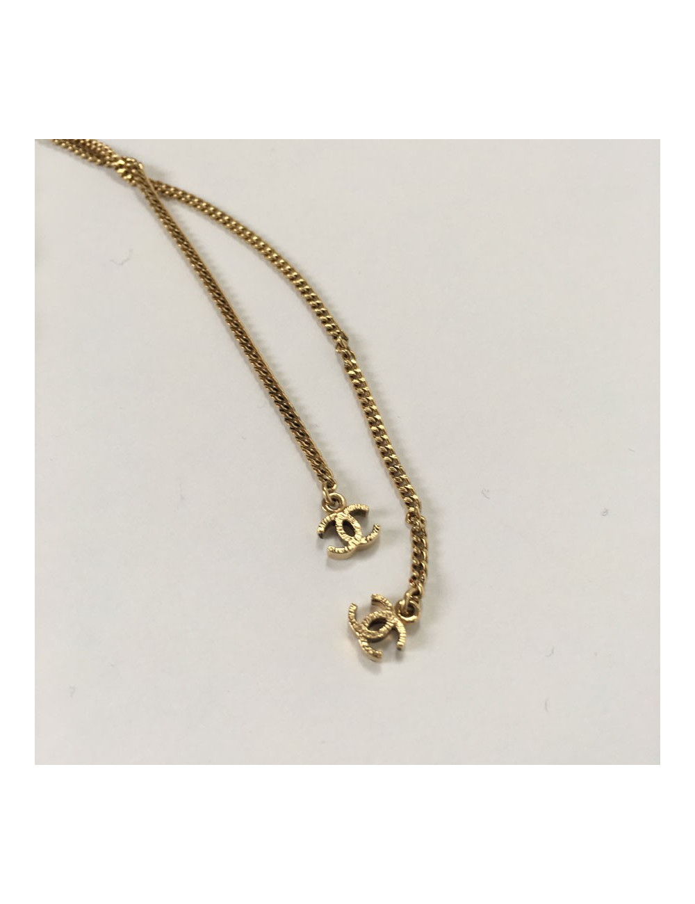 CHANEL 'Paris-Byzance' Couture Gilt Metal Necklace, CC and Molten Glass