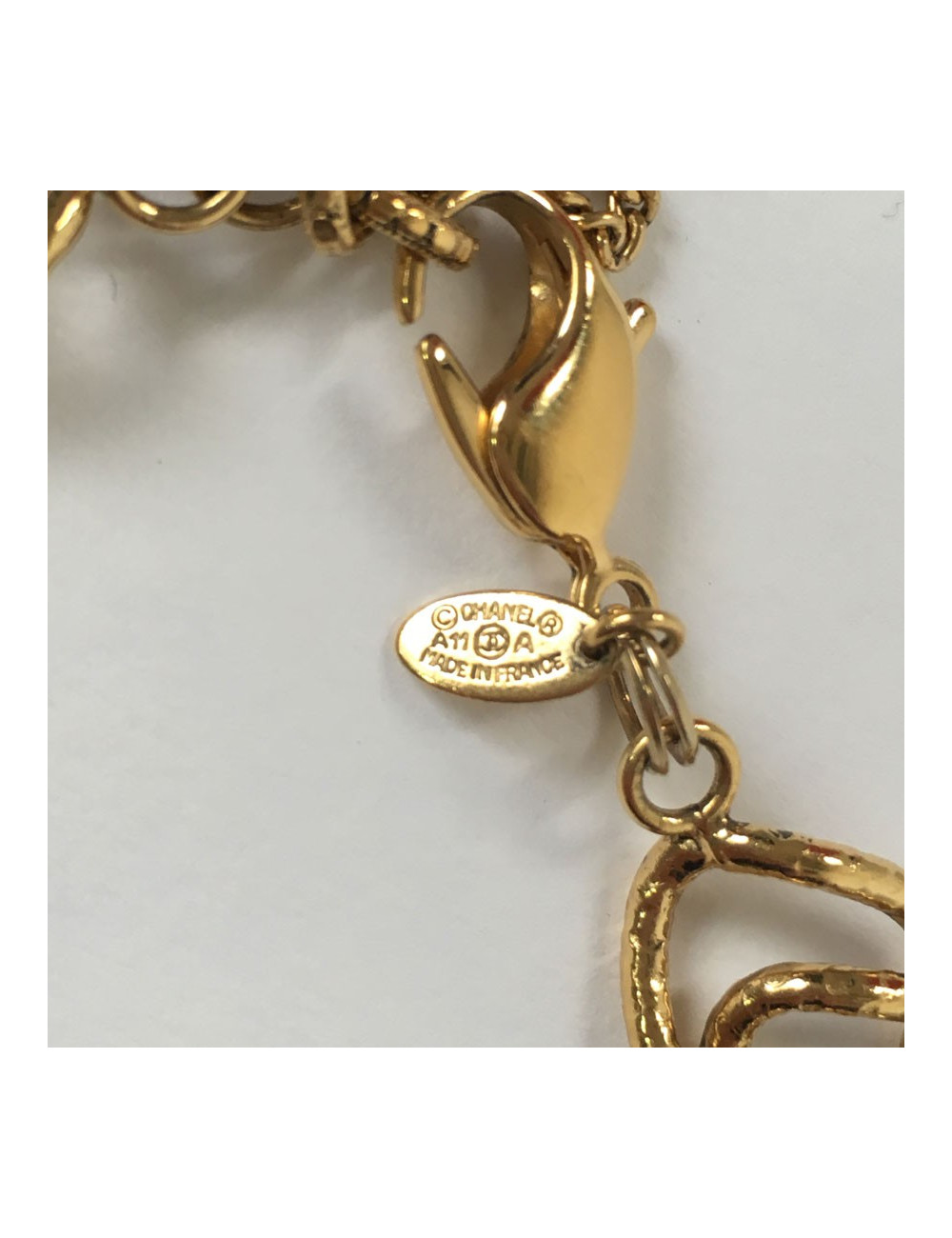 CHANEL 'Paris-Byzance' Couture Gilt Metal Necklace, CC and Molten Glass