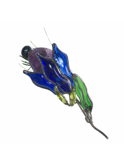 xxx Broche LOULOU de la FALAISE en pâte de verre multicolore