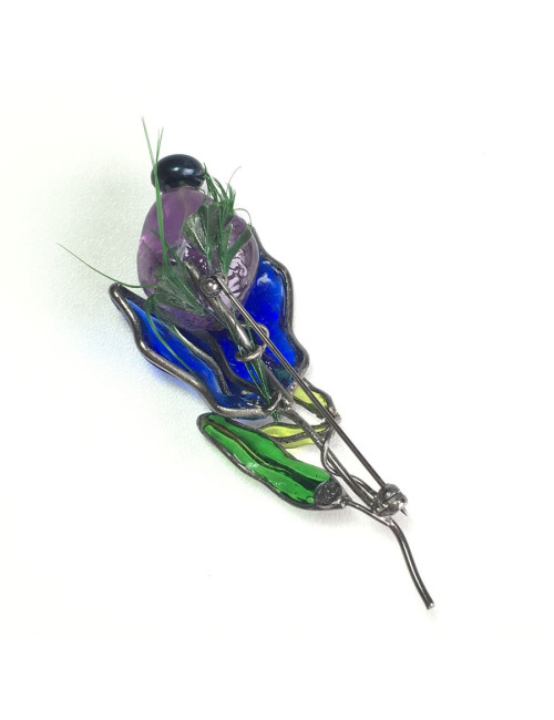 PIN LOULOU of multicolored glass cliff