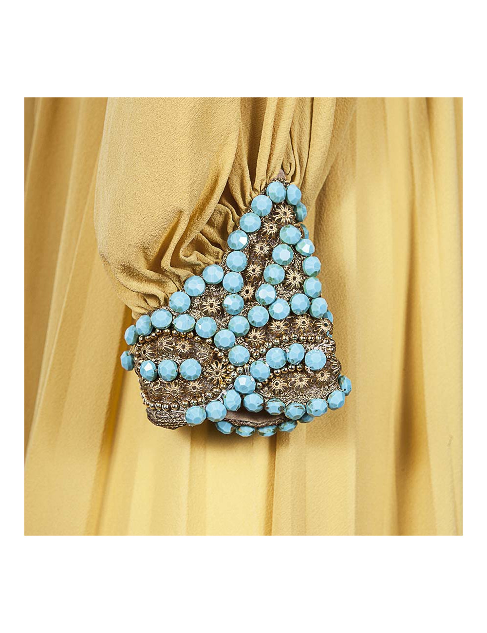 Robe CHRISTIAN DIOR  en soie moutarde T38