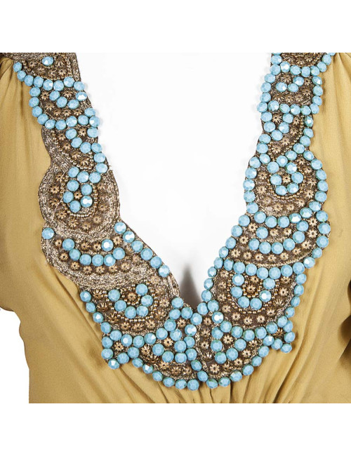 Robe CHRISTIAN DIOR  en soie moutarde T38