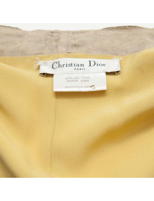 Robe CHRISTIAN DIOR  en soie moutarde T38