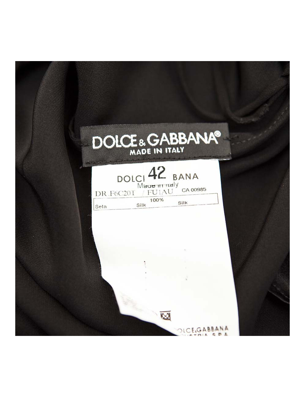 DOLCE GABBANA & t42 iT black silk dress