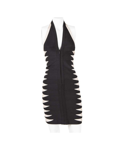 Robe CHANTAL TEMAM noire et vieux rose