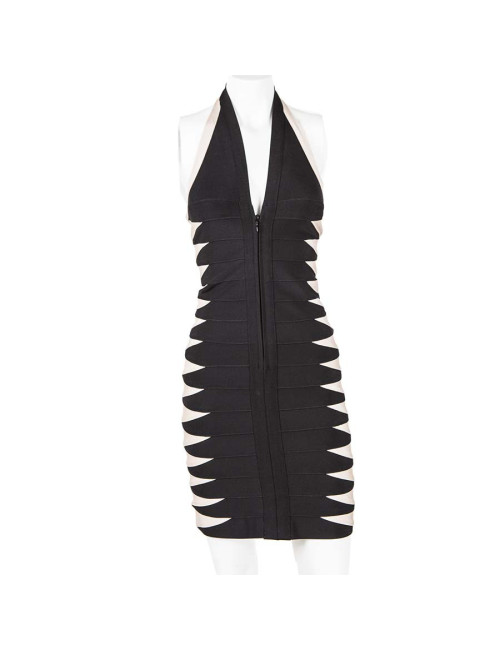 Robe CHANTAL TEMAM noire et vieux rose