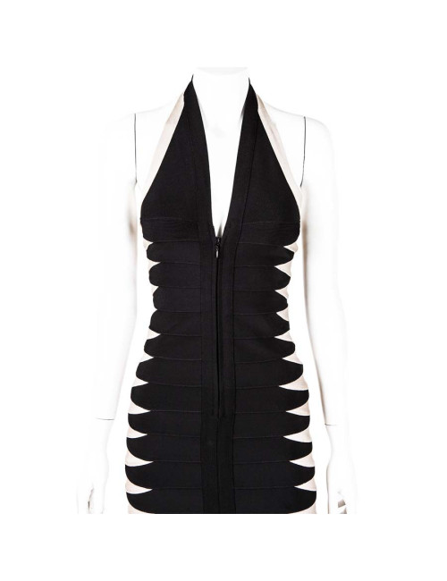 Robe CHANTAL TEMAM noire et vieux rose