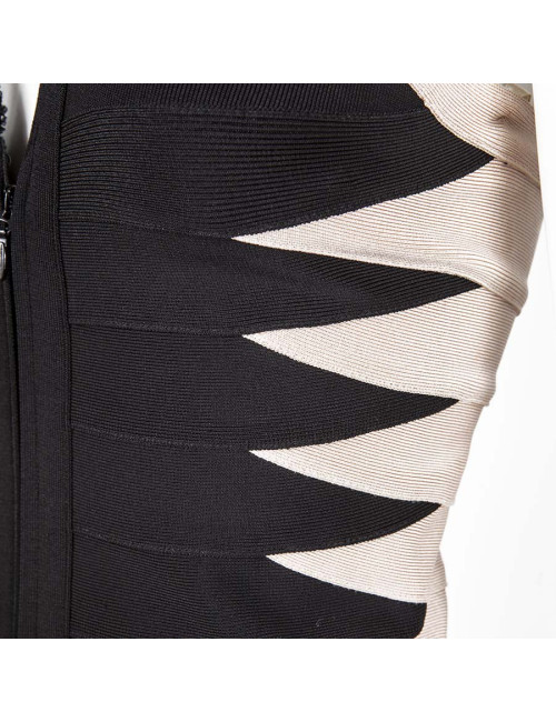 Robe CHANTAL TEMAM noire et vieux rose