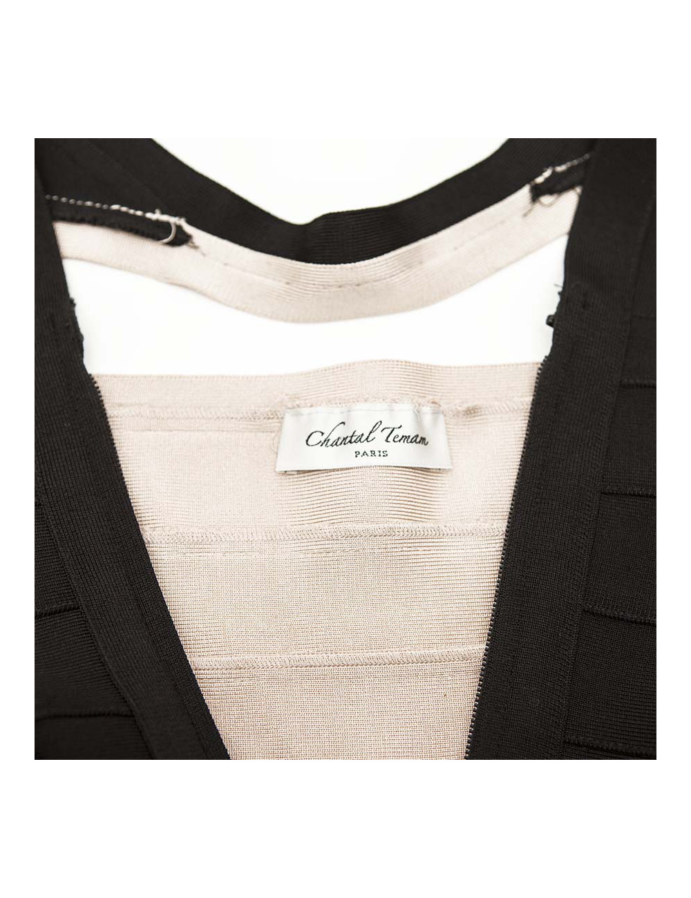 CHANTAL TEMAM black and old dress pink