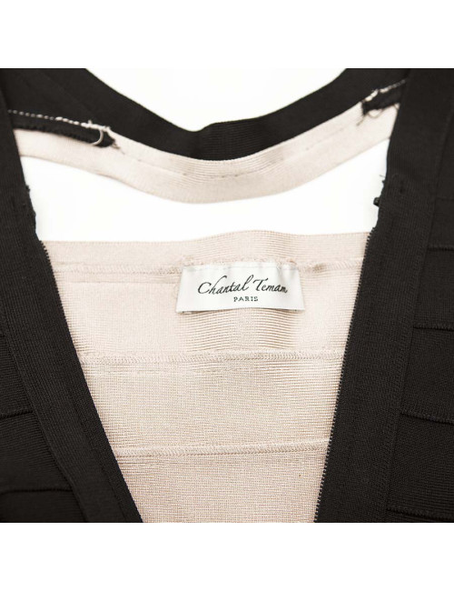 CHANTAL TEMAM black and old dress pink